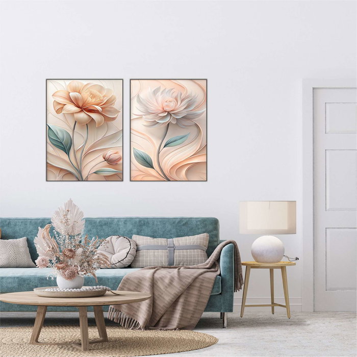 Wallity Conjunto de 2 Pinturas Decorativas de MDF Multicolor 60 x 80 cm Wallity Conjunto de 2 Pinturas Decorativas de MDF Multicolor 60 x 80 cm